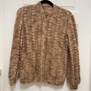 Blush Pink Hand Knit Cardigan